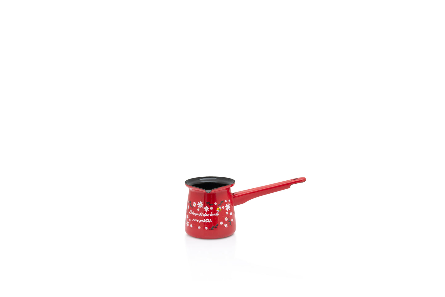 Metalac Kaffeekocher für 2 Tassen, ROTE BIENE, Emailliert, Vintage Design