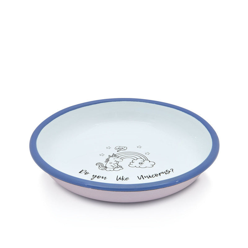 Metalac Kinderteller 18cm|0,75l, UNICORN, Emailliert