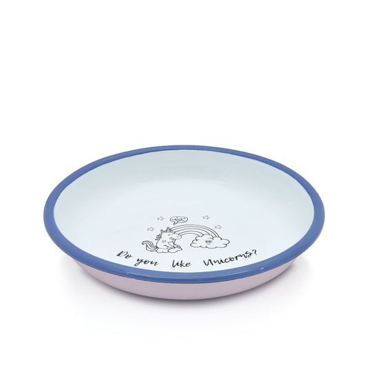 Metalac Kinderteller 18cm|0,75l, UNICORN, Emailliert