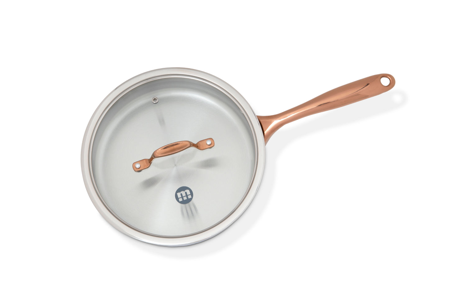Metalac Bratpfanne mit Glasdeckel 24cm|2,4l, VENERA, Edelstahl